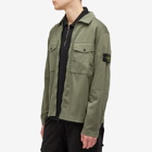 Stone Island Men's 2 Pocket Garment Dyed Shirt Jacket in Musk