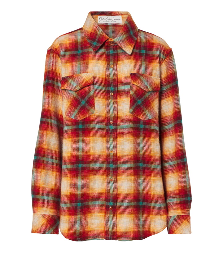 Photo: God's True Cashmere Red Sun Shadow plaid cashmere shirt