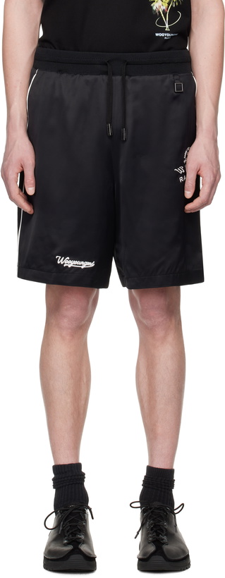 Photo: WOOYOUNGMI Black Piping Banding Shorts