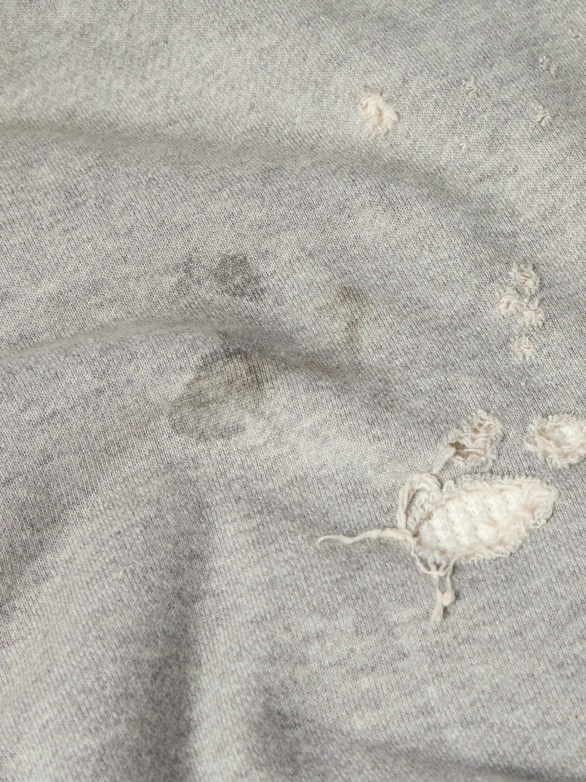 READYMADE - Distressed Cotton-Jersey Hoodie - Gray