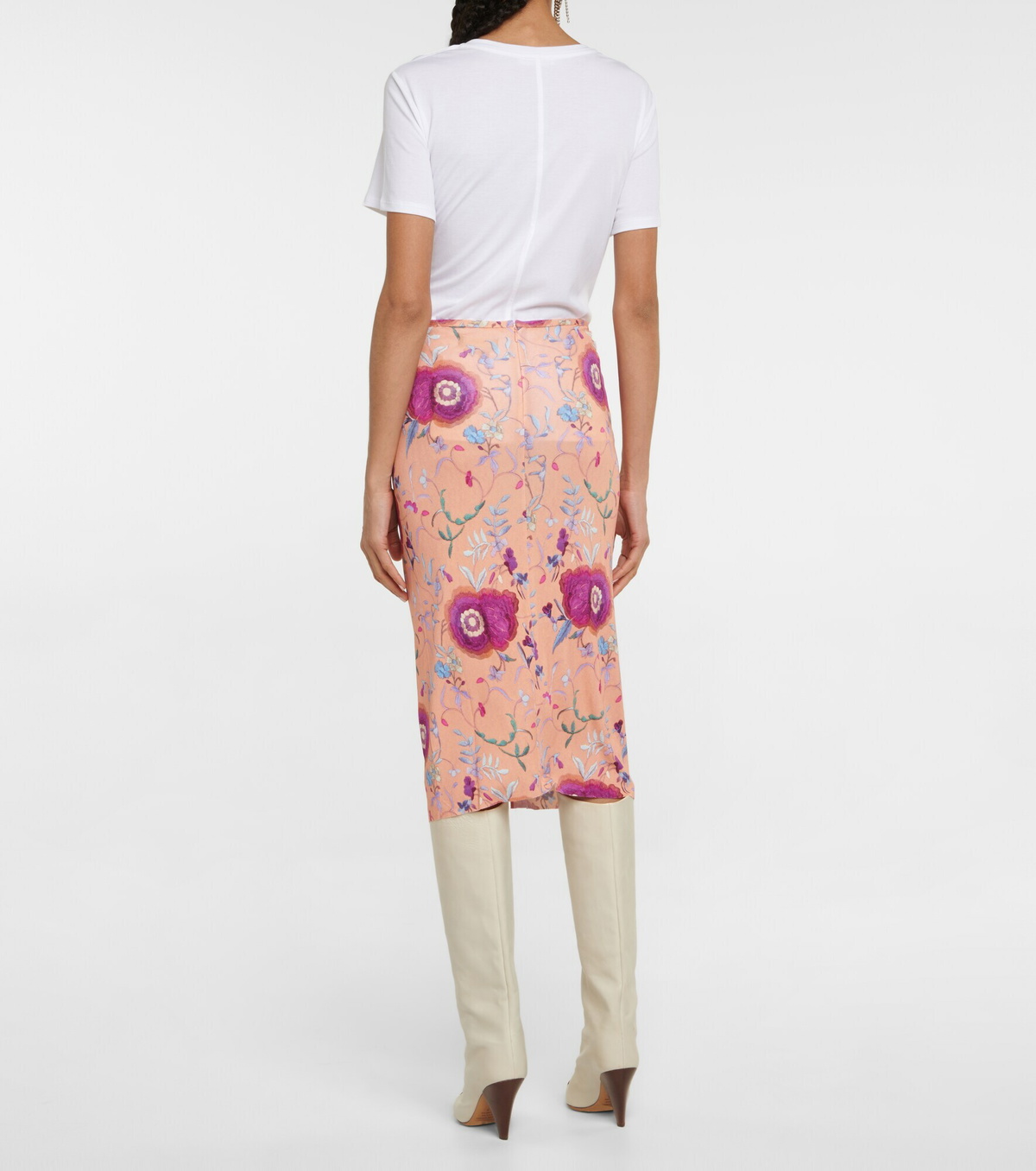 【Isabel Marant】 Joellaフローラル ruchedミディスカート Isabel Marant - Joella floral ruched midi skirt Isabel Marant