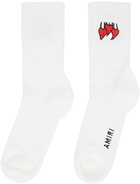 AMIRI White Hearts Socks