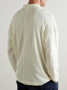 SSAM - Cotton and Silk-Blend Piqué Rugby Shirt - Neutrals