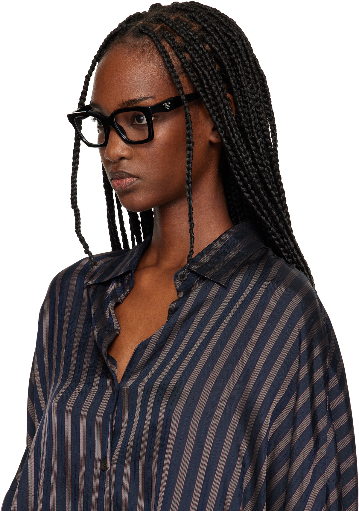 Prada Eyewear Black Square Glasses