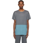 Frenckenberger SSENSE Exclusive Grey and Blue Bicolor T-Shirt