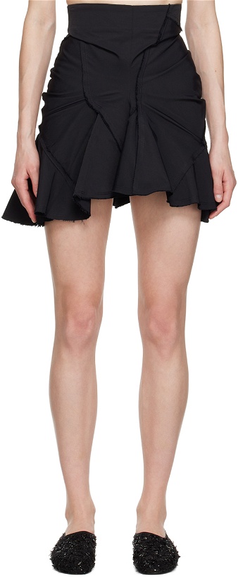 Photo: Talia Byre Black Asymmetric Miniskirt