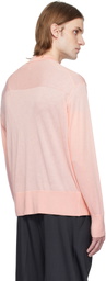 YOKE Pink Silk Cashmere Sheer Cardigan