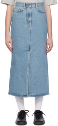 Loulou Studio Blue Rona Denim Maxi Skirt