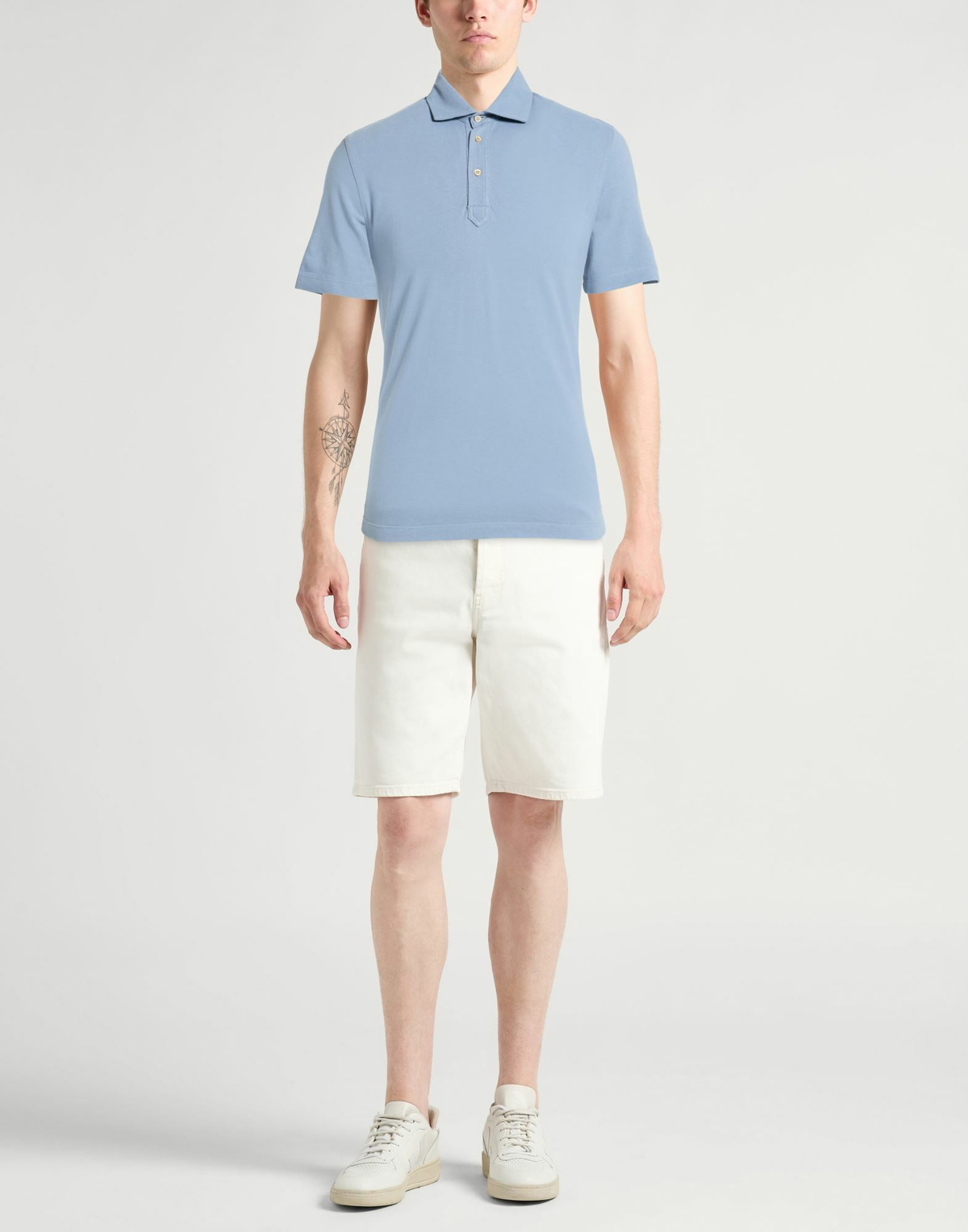 Brunello Cucinelli Mens Polo shirt Slate in Blue