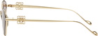 LOEWE Gold Anagram Hexagonal Sunglasses
