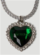 Crystal Heart Necklace in Green