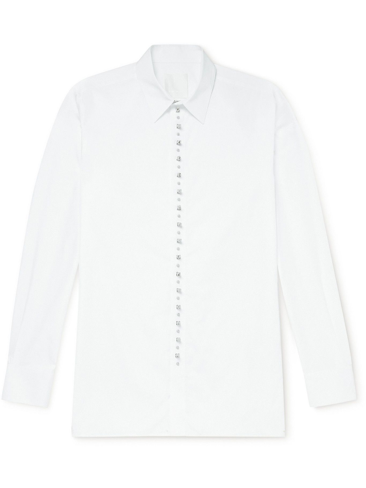 GIVENCHY Studded Cotton Poplin Shirt White Givenchy