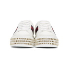 Gucci White Crystal New Ace Platform Sneakers