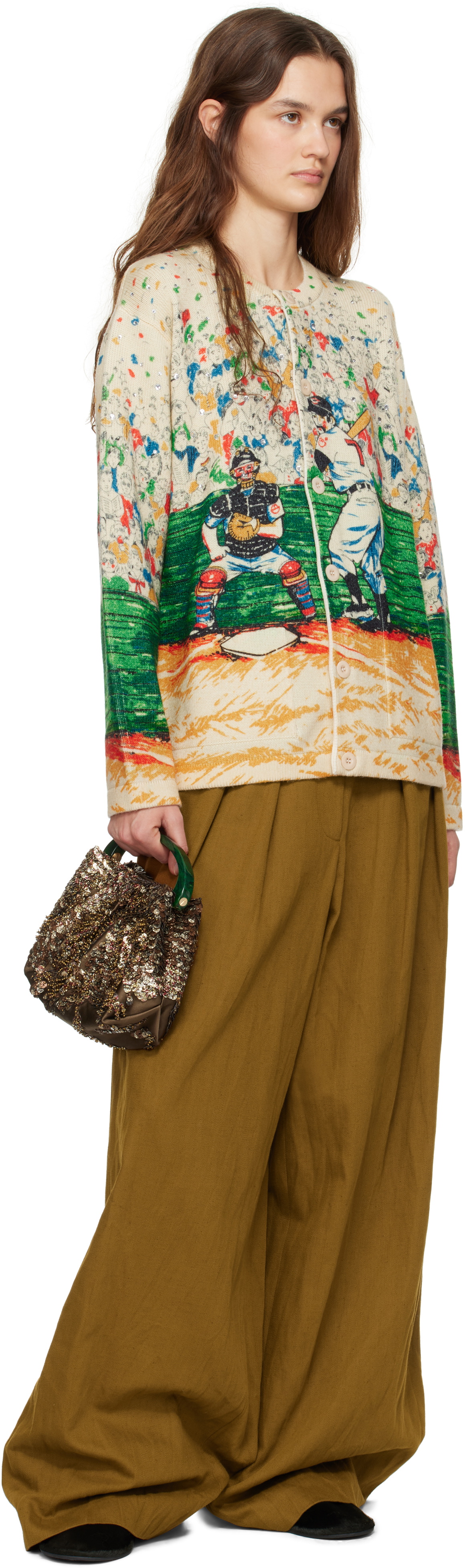 Bode Multicolor Slugger Cardigan Bode Bode Multicolor Slugger Cardigan Bode
