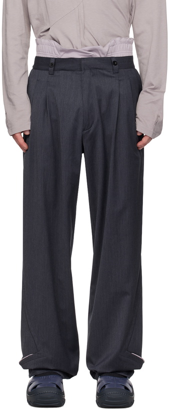 Photo: Kiko Kostadinov Navy Bendix Tailored Trousers