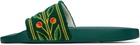 Casablanca Green Laurel Terry Slides