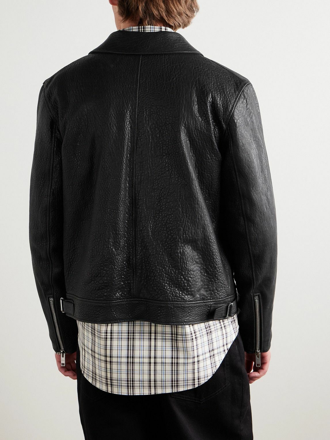 Givenchy - Padded Crinkled-Leather Jacket - Black Givenchy
