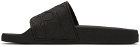 Coach 1941 Black Embossed Logo Slide Sandals