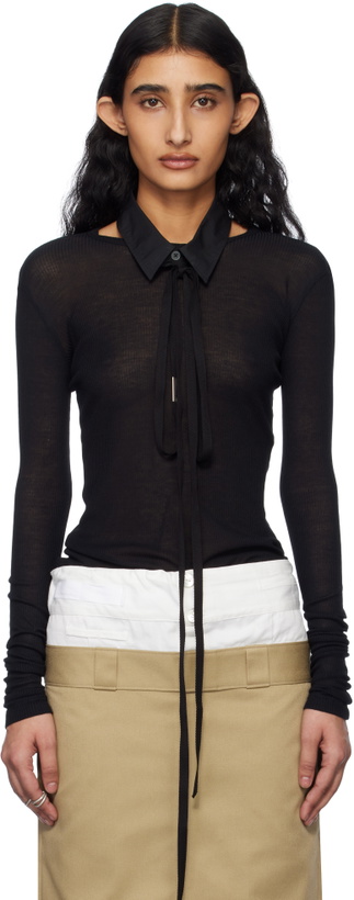 Photo: Ann Demeulemeester Black Fiene Long Sleeve T-shirt