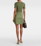 Veronica Beard Asymmetric cotton-blend miniskirt