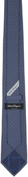 Ferragamo Navy Gancini Print Tie