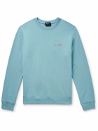 A.P.C. - Logo-Print Cotton-Jersey Sweatshirt - Blue