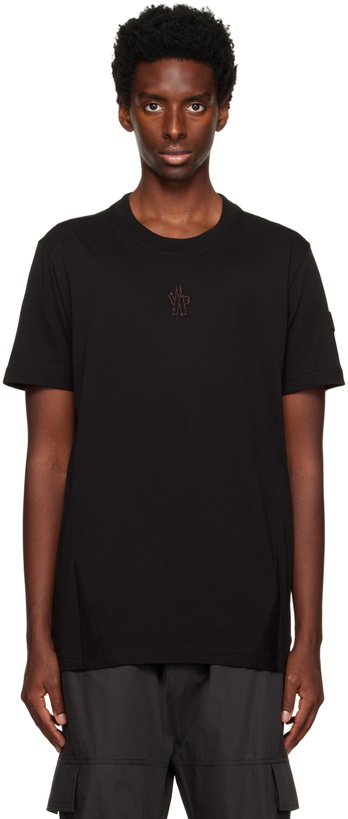 Photo: Moncler Black Embroidered T-Shirt