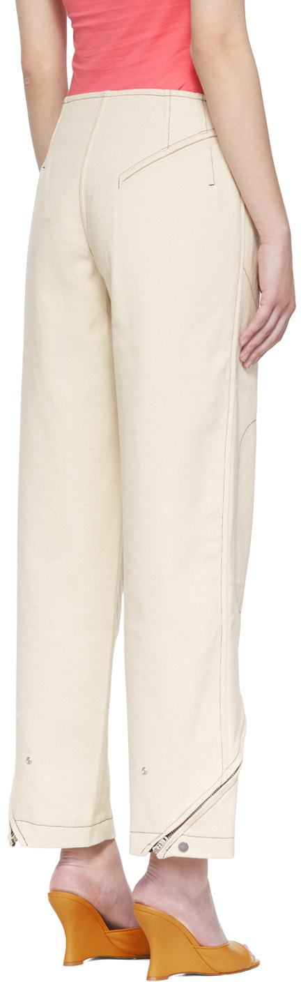 Vejas Maksimas Off-White Organic Cotton Jeans