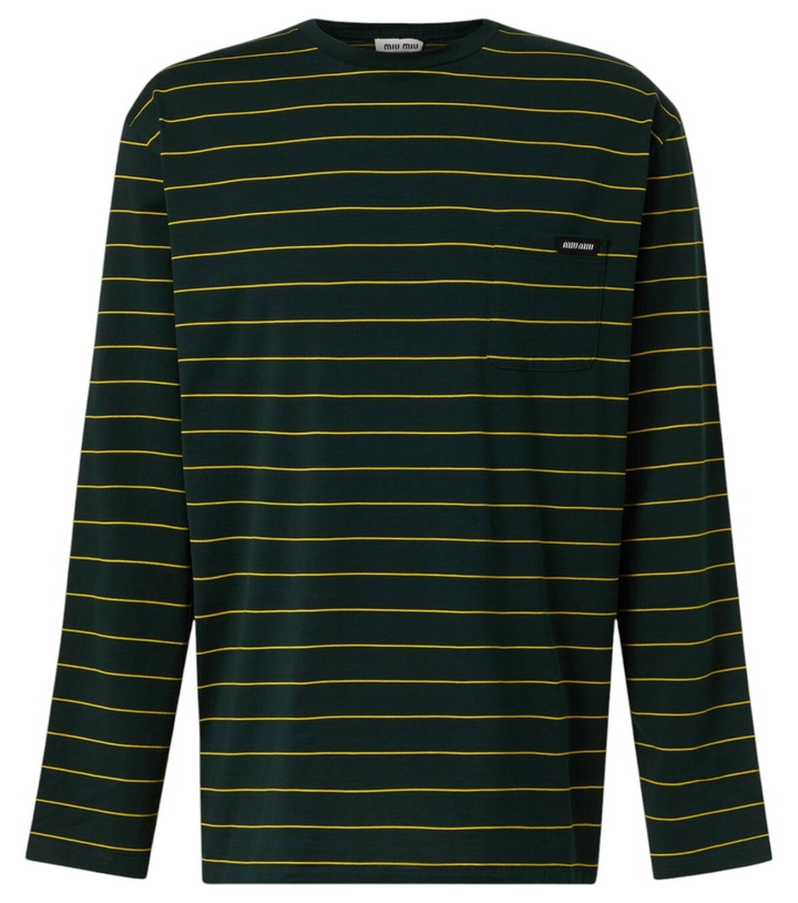Photo: Miu Miu Striped cotton jersey T-shirt