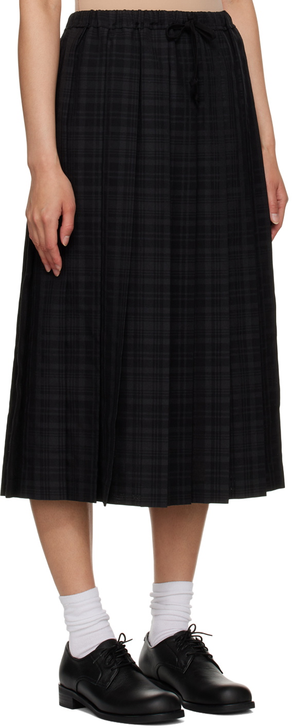 tao Black Elasticized Midi Skirt
