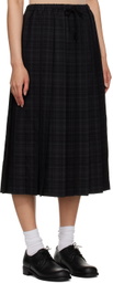 tao Black Elasticized Midi Skirt