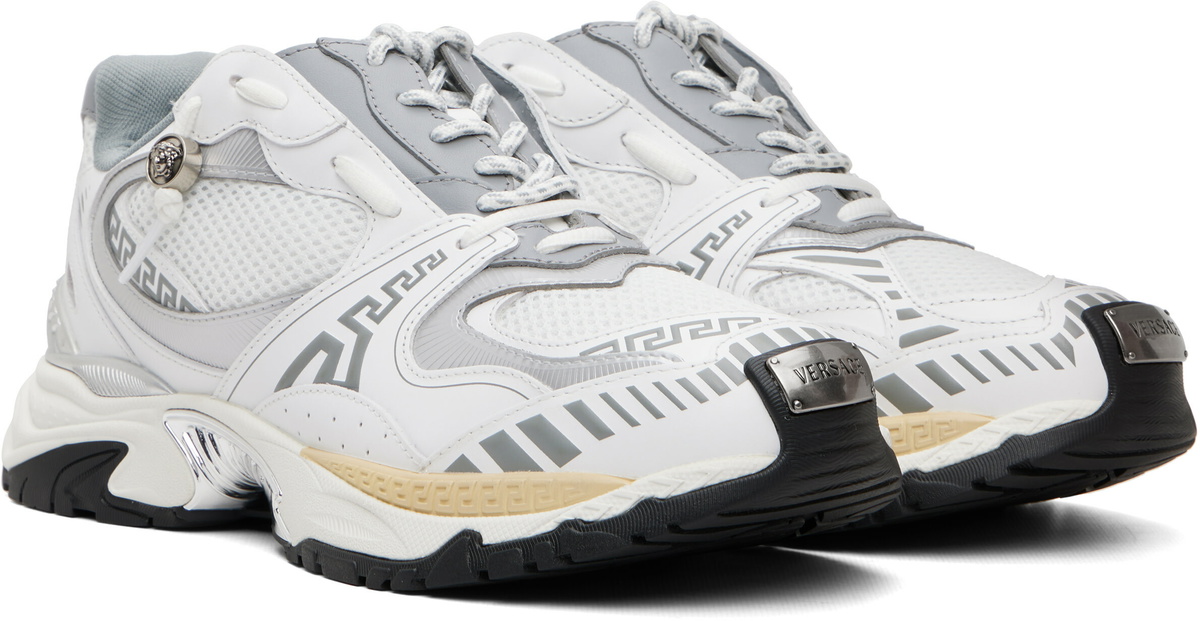 Versace White Icaro Leather Sneakers