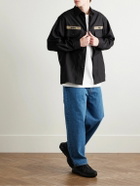 WTAPS - Barrel-Leg Embroidered Jeans - Blue
