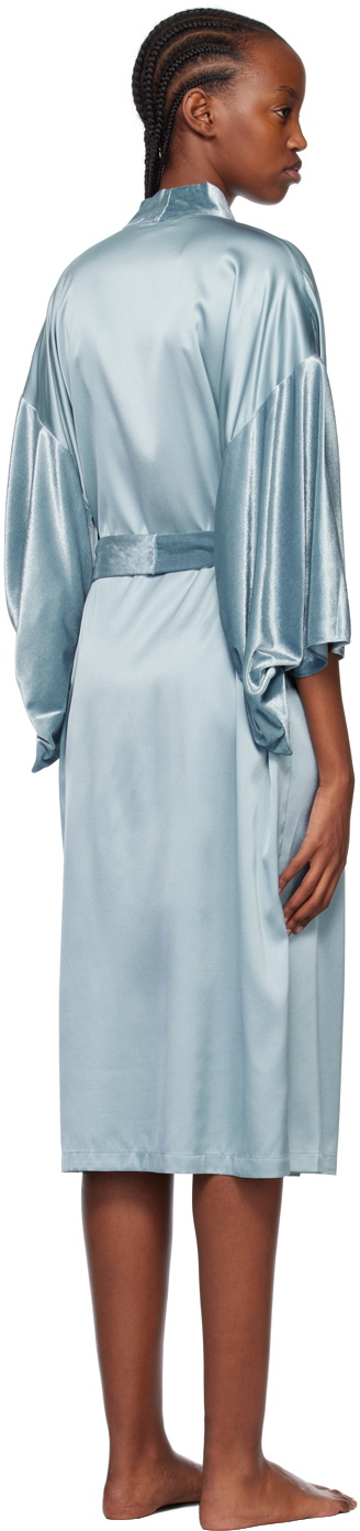 Fleur du Mal Blue Wrap Robe Fleur du Mal