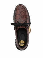 Martine Rose Brown Lace-Up Ankle Boots