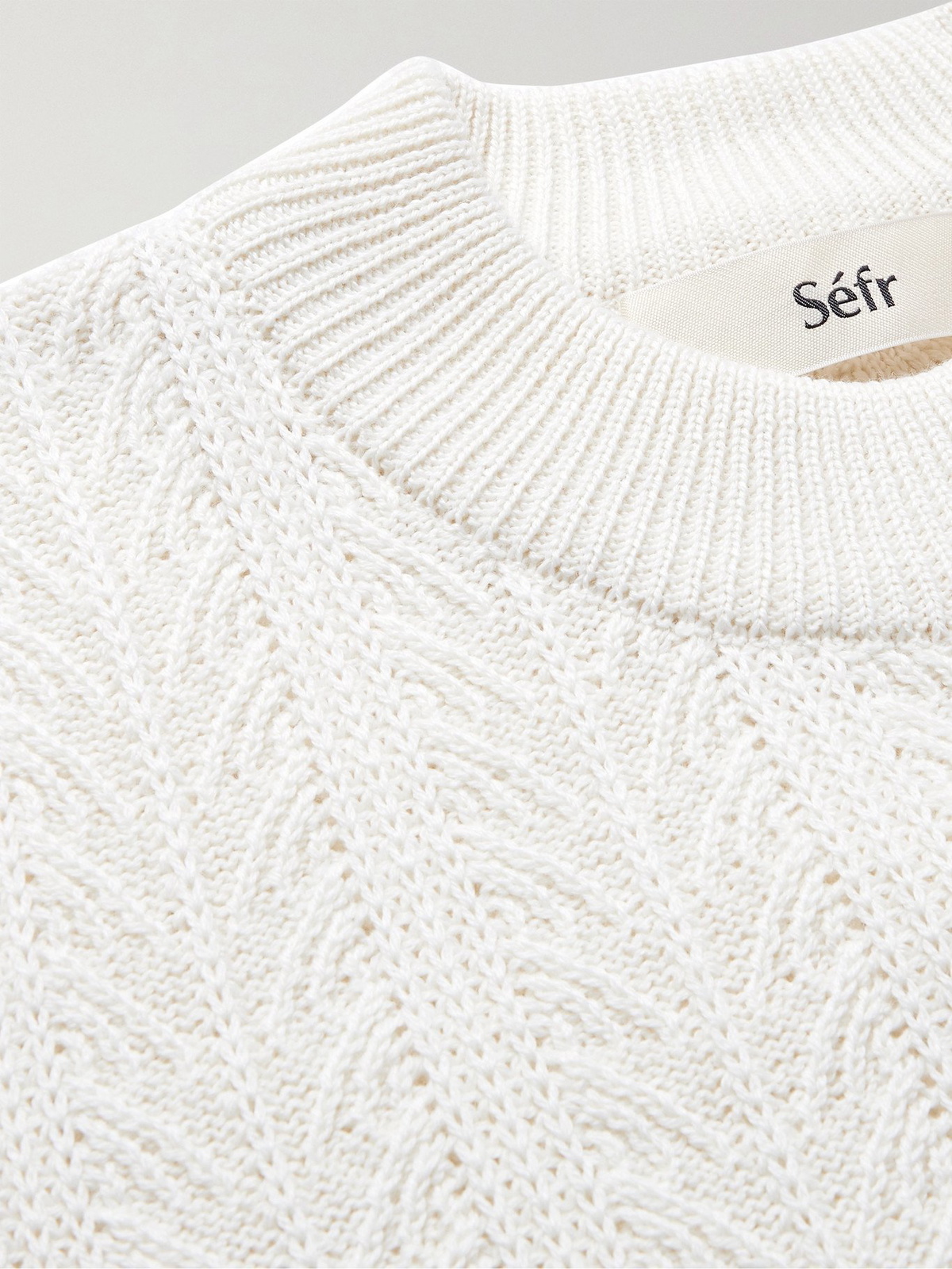 SÉFR - Rufus Merino Wool-Blend Sweater - White - S Séfr