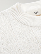 SÉFR - Rufus Merino Wool-Blend Sweater - White - S