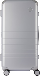 Monos Silver Hybrid Trunk Suitcase