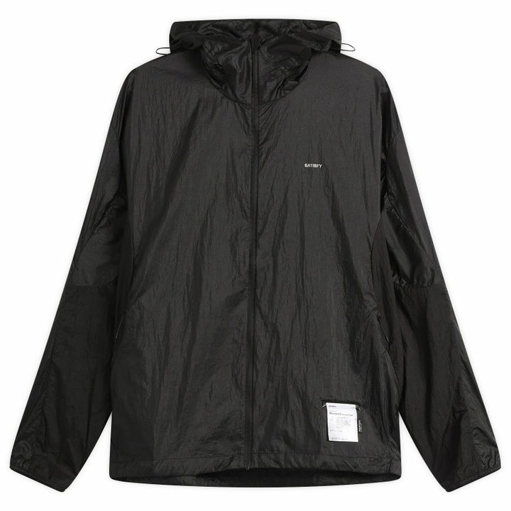 Photo: Satisfy Men's Pertex Diamond Fuse Windbreaker in Black