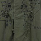 Junya Watanabe MAN X Jean-Michel Basquiat Canvas Jacket in Khaki/Black