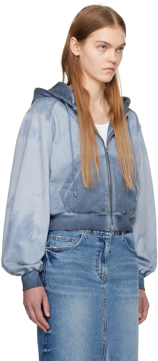 Juun.J Blue Tie-Dye Hoodie