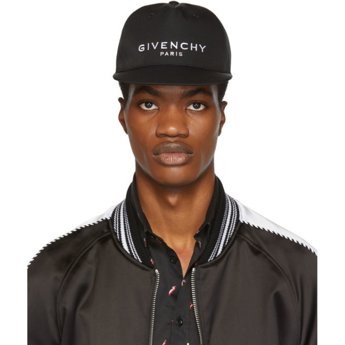 Photo: Givenchy Black Logo Flat Peak Cap
