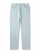 Dunhill - Slim-Fit Straight-Leg Cotton and Mulberry Silk-Blend Denim Jeans - Blue