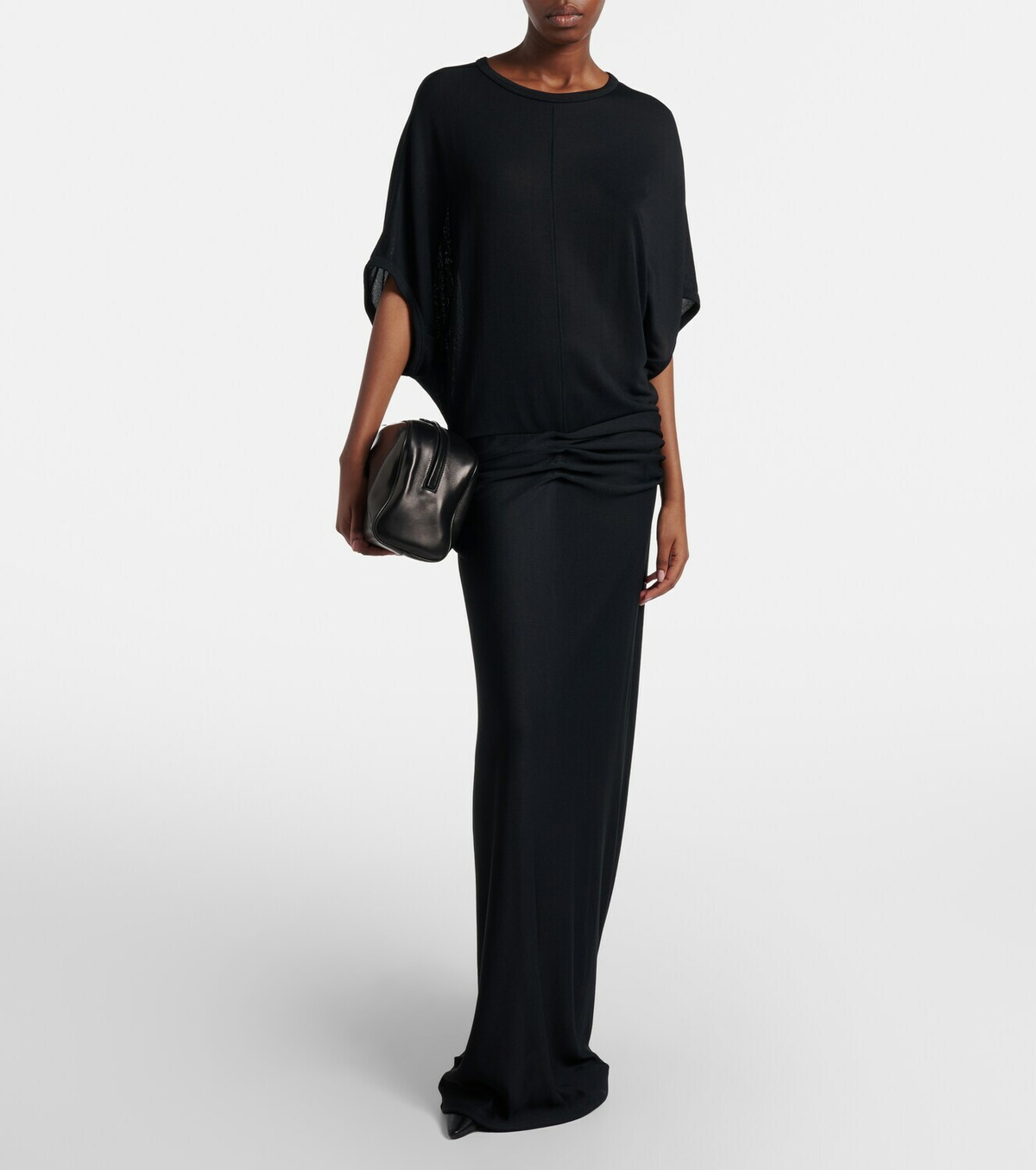 The Row Leila Small leather clutch