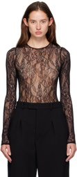 WARDROBE.NYC Black Lace Bodysuit