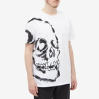 Alexander McQueen Men's Macro Skull T-Shirt in White/Black