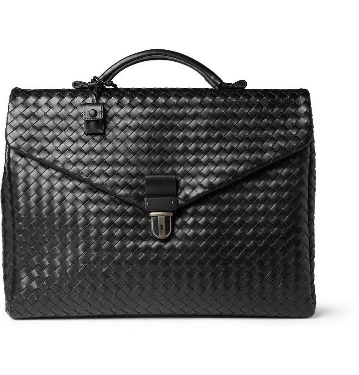Photo: Bottega Veneta - Intrecciato Leather Briefcase - Men - Black