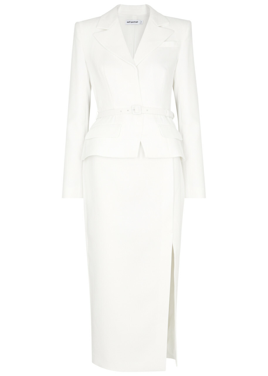 knee length dresses for ladies Fanny White Blazer Midi Dress with Cut-Outs main image 1