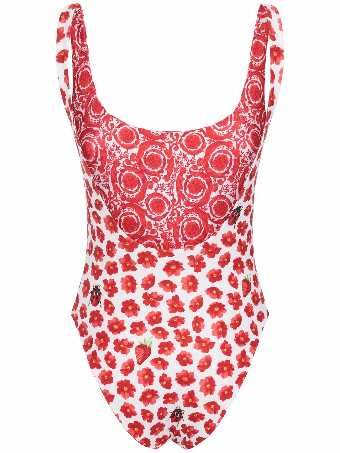 VERSACE Strawberry Print One Piece Swimsuit Versace