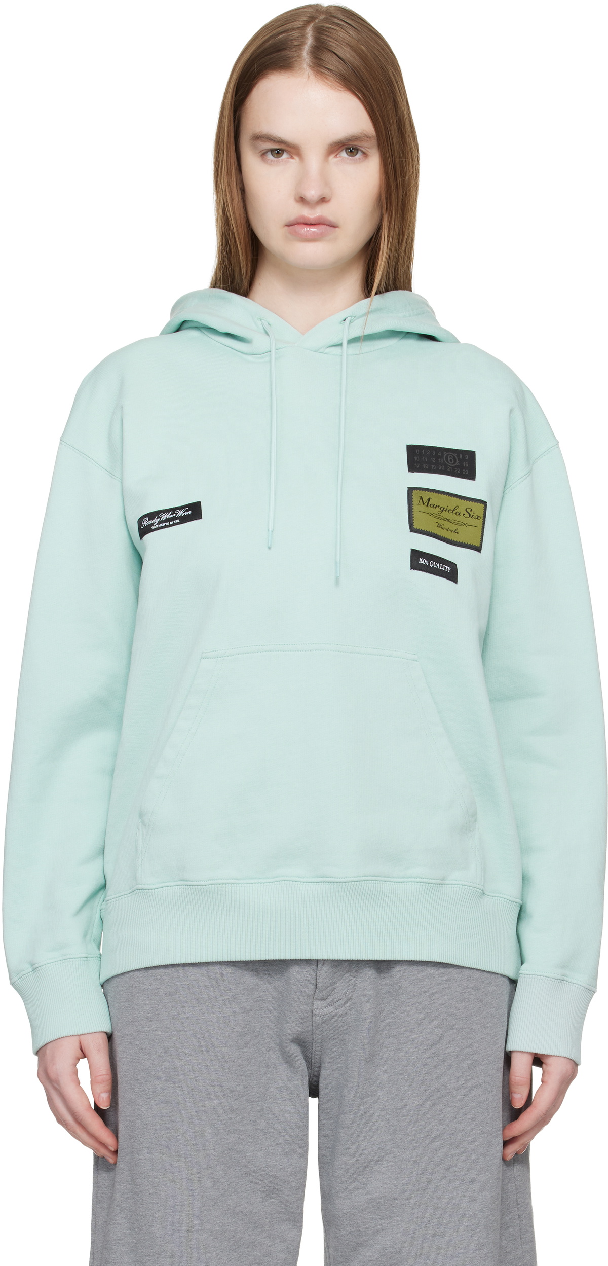 MM6 Maison Margiela Blue Cotton Hoodie